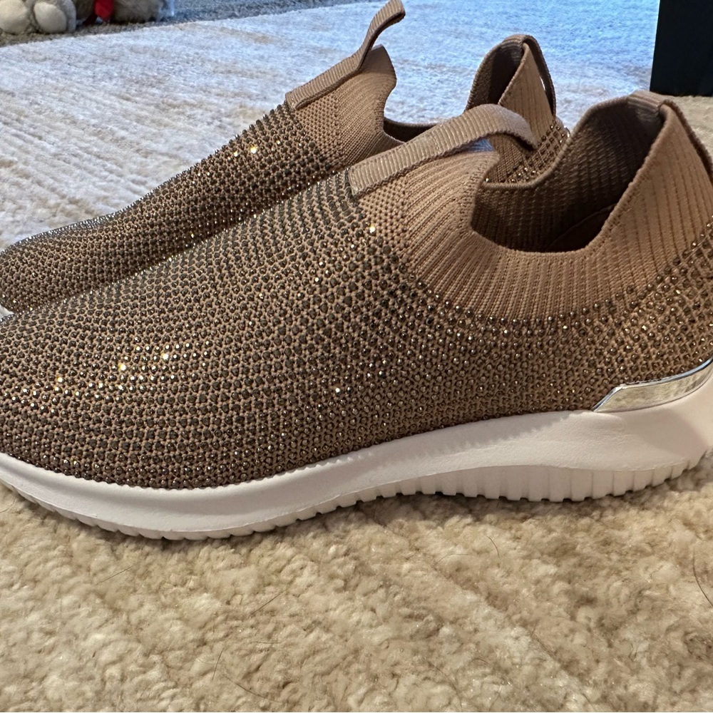 Anne Klein Slip-On Knit Sneakers with Sparkle - Picture 4 of 7